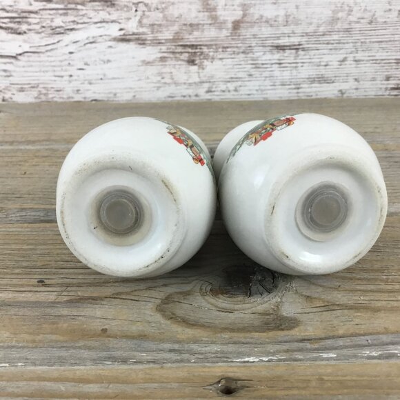 Vintage Christmas Tree Salt & Pepper Shakers Stoneware 3.75" Tall Holiday Decor - Picture 6 of 7